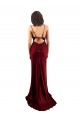 Cowl Neck Silk like Satin Sleeveless Criss Cross Open Back Burgundy Formal Evening Gown / Prom Dress / Bridesmaid Dress Edinburgh