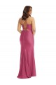 Spaghetti Straps Silk like Satin Sleeveless Tie Back Fuchsia Formal Plus Size Evening Gown / Prom Dress / Bridesmaid Dress Edinburgh