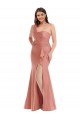 One Shoulder Silk like Satin Sleeveless Georgia Peach Black Tie Plus Size Evening Gown / Prom Dress / Bridesmaid Dress Edinburgh
