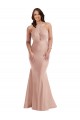 Halter Neck Silk like Satin Sleeveless Open Back Dusty Pink Formal Plus Size Evening Gown / Prom Dress / Bridesmaid Dress Edinburgh