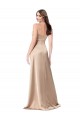 Spaghetti Straps Silk like Satin Sleeveless Low Back Champagne Pink Formal Evening Gown / Prom Dress / Bridesmaid Dress Edinburgh