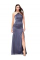 Halter Neck Silk like Satin Sleeveless Low Back Dusk Formal Evening Gown / Prom Dress / Bridesmaid Dress Edinburgh