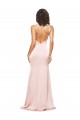 One Shoulder Silk like Satin Sleeveless Low Back Pink Formal Evening Gown / Prom Dress / Bridesmaid Dress Edinburgh