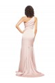 One Shoulder Silk like Satin Sleeveless Pink Black Tie Evening Dress / Prom Dress / Bridesmaid Dress Edinburgh