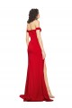 Off the Shoulder Silk like Satin Sleeveless Red Formal Evening Gown / Prom Dress / Bridesmaid Dress Edinburgh