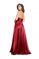 Spaghetti Straps Silk like Satin Sleeveless Low Back Burgundy Black Tie Evening Dress / Prom Dress / Bridesmaid Dress Edinburgh