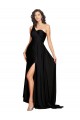 One Shoulder Silk like Satin Sleeveless Black Black Tie Evening Gown / Prom Dress / Bridesmaid Dress Edinburgh