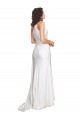 One Shoulder Silk like Satin Sleeveless White Wedding Dress Edinburgh
