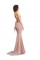 V-Neck Spandex Sleeveless Low Back Dusty Pink Formal Evening Gown / Prom Dress / Bridesmaid Dress Edinburgh