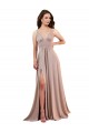 V-Neck Spandex Sleeveless Low Back Dusty Pink Black Tie Evening Gown / Prom Dress / Bridesmaid Dress Edinburgh