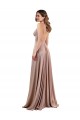 V-Neck Spandex Sleeveless Low Back Dusty Pink Black Tie Evening Gown / Prom Dress / Bridesmaid Dress Edinburgh