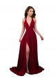 Halter Neck Spandex Sleeveless Open Back Burgundy Black Tie Evening Gown / Prom Dress / Bridesmaid Dress Edinburgh