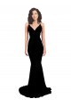 V-Neck Spandex Sleeveless Open Back Black Formal Evening Gown / Prom Dress / Bridesmaid Dress Edinburgh