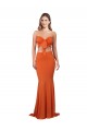 Strapless Spandex Sleeveless Orange Formal Evening Gown / Prom Dress / Bridesmaid Dress Edinburgh