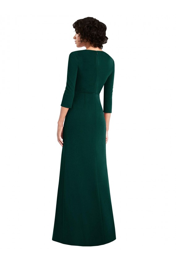 V-Neck Spandex Long Sleeves V-Back Dark Green Formal Evening Gown / Prom Dress / Bridesmaid Dress Edinburgh