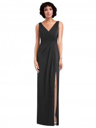 V-Neck Spandex Sleeveless V-Back Black Formal Evening Gown / Prom Dress / Bridesmaid Dress Edinburgh