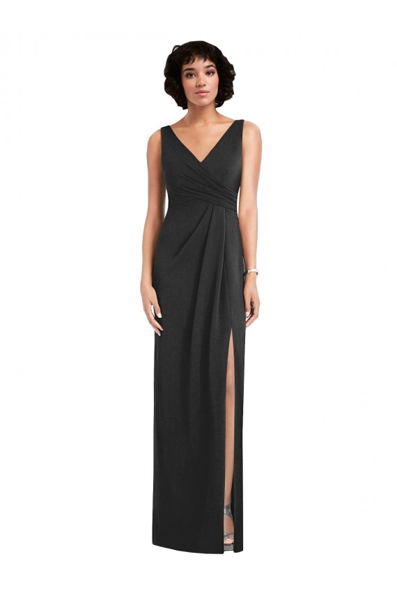 V-Neck Spandex Sleeveless V-Back Black Formal Evening Gown / Prom Dress / Bridesmaid Dress Edinburgh