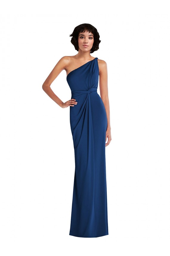 One Shoulder Spandex Sleeveless Royal Blue Semi Formal Evening Dress / Prom Dress / Bridesmaid Dress Edinburgh