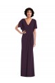 V-Neck Spandex Split Sleeves Grape Formal Evening Gown / Prom Dress / Bridesmaid Dress Edinburgh