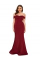 Off the Shoulder Spandex Sleeveless Burgundy Formal Plus Size Evening Gown / Prom Dress / Bridesmaid Dress Edinburgh