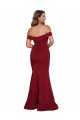Off the Shoulder Spandex Sleeveless Burgundy Formal Plus Size Evening Gown / Prom Dress / Bridesmaid Dress Edinburgh