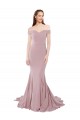 Off the Shoulder Stretch Crepe Sleeveless Dusty Pink Bridesmaid Dress / Evening Dress Edinburgh