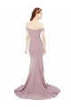 Off the Shoulder Stretch Crepe Sleeveless Dusty Pink Bridesmaid Dress / Evening Dress Edinburgh