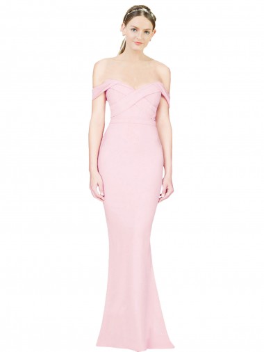 Strapless Stretch Crepe Sleeveless Low Back Pink Formal Evening Gown / Prom Dress / Bridesmaid Dress Edinburgh