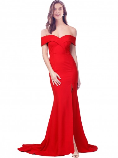 Sweetheart Stretch Crepe Sleeveless Red Bridesmaid Dress / Evening Dress Edinburgh