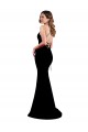 High Neck Stretch Crepe Sleeveless Low Back Black Formal Dress / Bridesmaid Dress Edinburgh