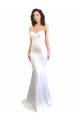 Sweetheart Stretch Crepe Sleeveless Low Back White Formal Evening Gown / Prom Dress / Bridesmaid Dress Edinburgh