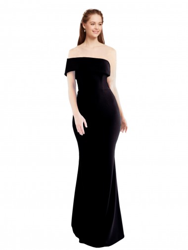 One Shoulder Stretch Crepe Sleeveless Keyhole Back Black Formal Evening Gown / Prom Dress / Bridesmaid Dress Edinburgh