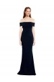 Off the Shoulder Stretch Crepe Sleeveless Keyhole Back Dark Navy Formal Dress / Bridesmaid Dress Edinburgh