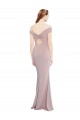 Off the Shoulder Stretch Crepe Sleeveless Keyhole Back Dusty Pink Formal Evening Gown / Prom Dress / Bridesmaid Dress Edinburgh