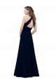 Jewel Neck Stretch Crepe Sleeveless Keyhole Back Dusty Pink Prom Dress / Bridesmaid Dress Edinburgh