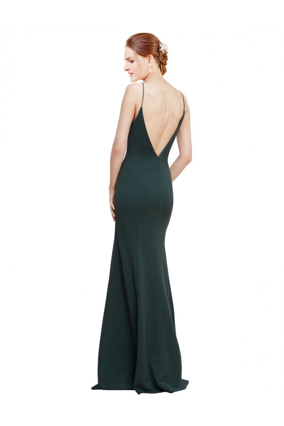 V-Neck Stretch Crepe Sleeveless V-Back Pink Formal Dress / Bridesmaid Dress Edinburgh