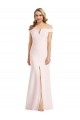Off the Shoulder Stretch Crepe Sleeveless Pink Bridesmaid Dress / Evening Dress Edinburgh