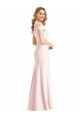 Off the Shoulder Stretch Crepe Sleeveless Pink Bridesmaid Dress / Evening Dress Edinburgh