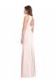 Bateau Neck Stretch Crepe Sleeveless Open Back Pink Semi Formal Evening Dress / Prom Dress / Bridesmaid Dress Edinburgh