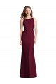 Bateau Neck Stretch Crepe Sleeveless Open Back Burgundy Gold Semi Formal Evening Dress / Bridesmaid Dress Edinburgh