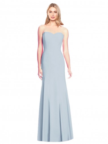 Sweetheart Stretch Crepe Sleeveless Low Back Light Sky Blue Formal Dress / Bridesmaid Dress Edinburgh