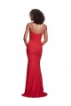 Spaghetti Straps Stretch Crepe Sleeveless Red Bridesmaid Dress / Evening Dress Edinburgh