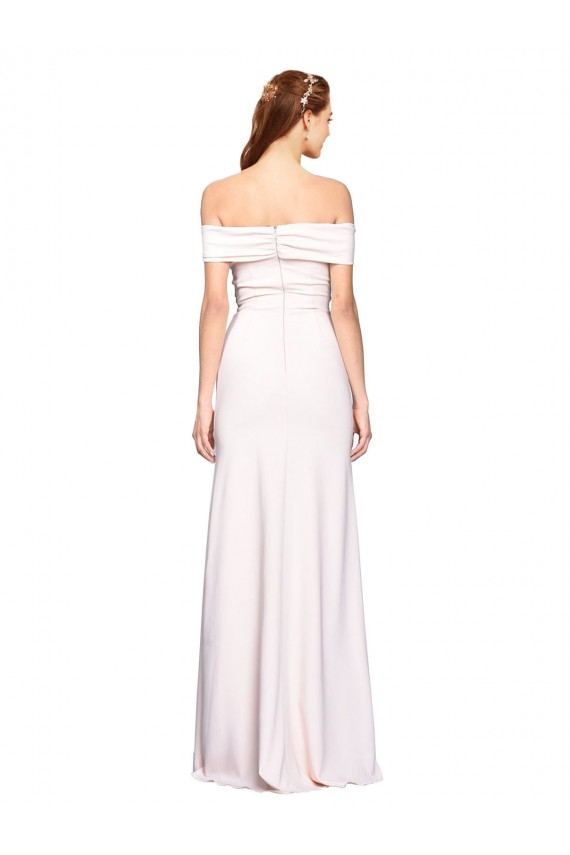 Off the Shoulder Stretch Crepe Sleeveless White Formal Dress / Bridesmaid Dress Edinburgh