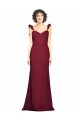 Strapless Stretch Crepe Sleeveless Burgundy Prom Dress / Bridesmaid Dress Edinburgh