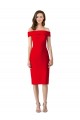 Off the Shoulder Stretch Crepe Sleeveless Red Formal Evening Gown / Prom Dress / Bridesmaid Dress Edinburgh