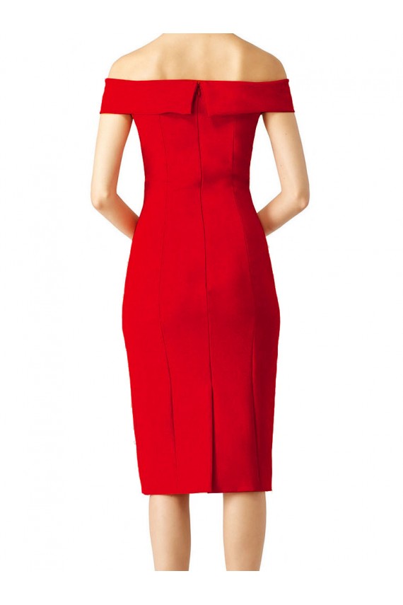 Off the Shoulder Stretch Crepe Sleeveless Red Formal Evening Gown / Prom Dress / Bridesmaid Dress Edinburgh