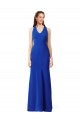 V-Neck Stretch Crepe Sleeveless Royal Blue Formal Evening Gown / Prom Dress / Bridesmaid Dress Edinburgh