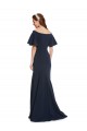 Off the Shoulder Stretch Crepe Short Sleeves Dark Navy Bridesmaid Dress / Formal Dress Edinburgh