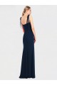 Spaghetti Straps Stretch Crepe Sleeveless Low Back Dark Navy Semi Formal Evening Dress / Prom Dress / Bridesmaid Dress Edinburgh