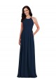 Halter Neck Stretch Crepe Sleeveless Criss Cross Open Back Dark Navy Semi Formal Evening Dress / Bridesmaid Dress Edinburgh